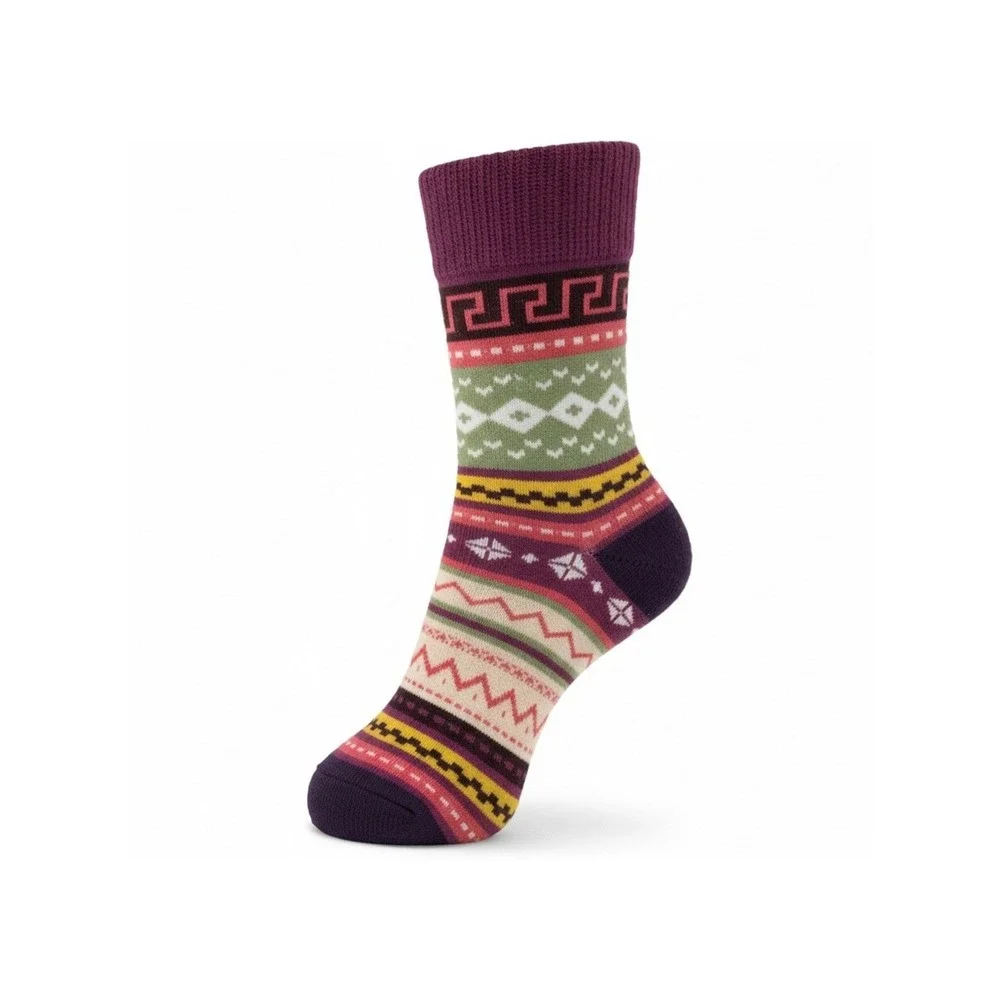 Fashion Novelty‎ Geometric Socks One Size Colorful Cozy Bright 5 PACK NEW